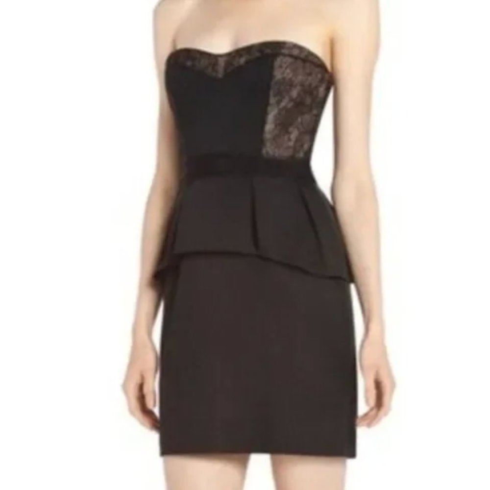BCBG strapless sexy little black dress